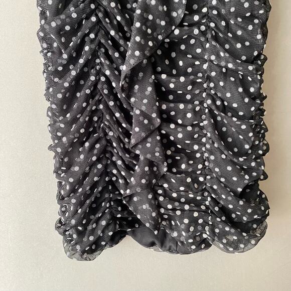 Zara sz M polka-dot mini fitted party‎ summer dress - Picture 6 of 11